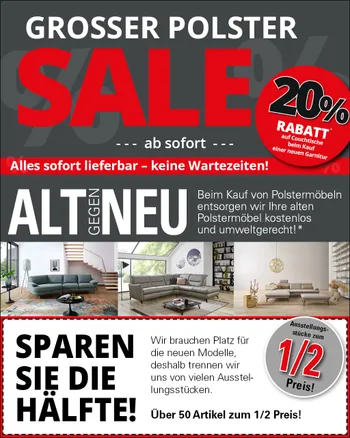 Großer Polster Sale